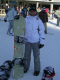 Laura con lo snowboard